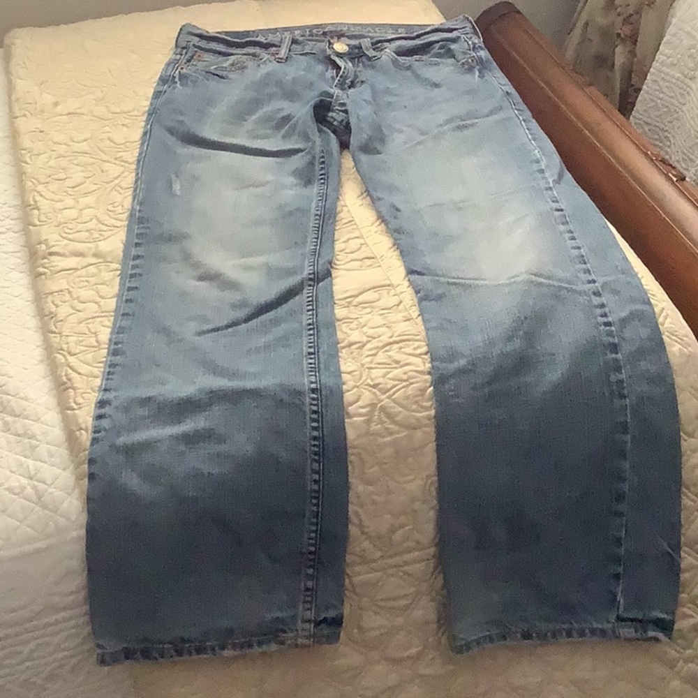 American Eagle low rise boot cut jeans